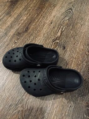 CROCS Kids Black Classic Clog Sandals